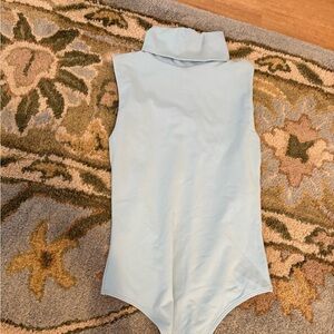 Aritzia Light Blue Sleeveless Bodysuit